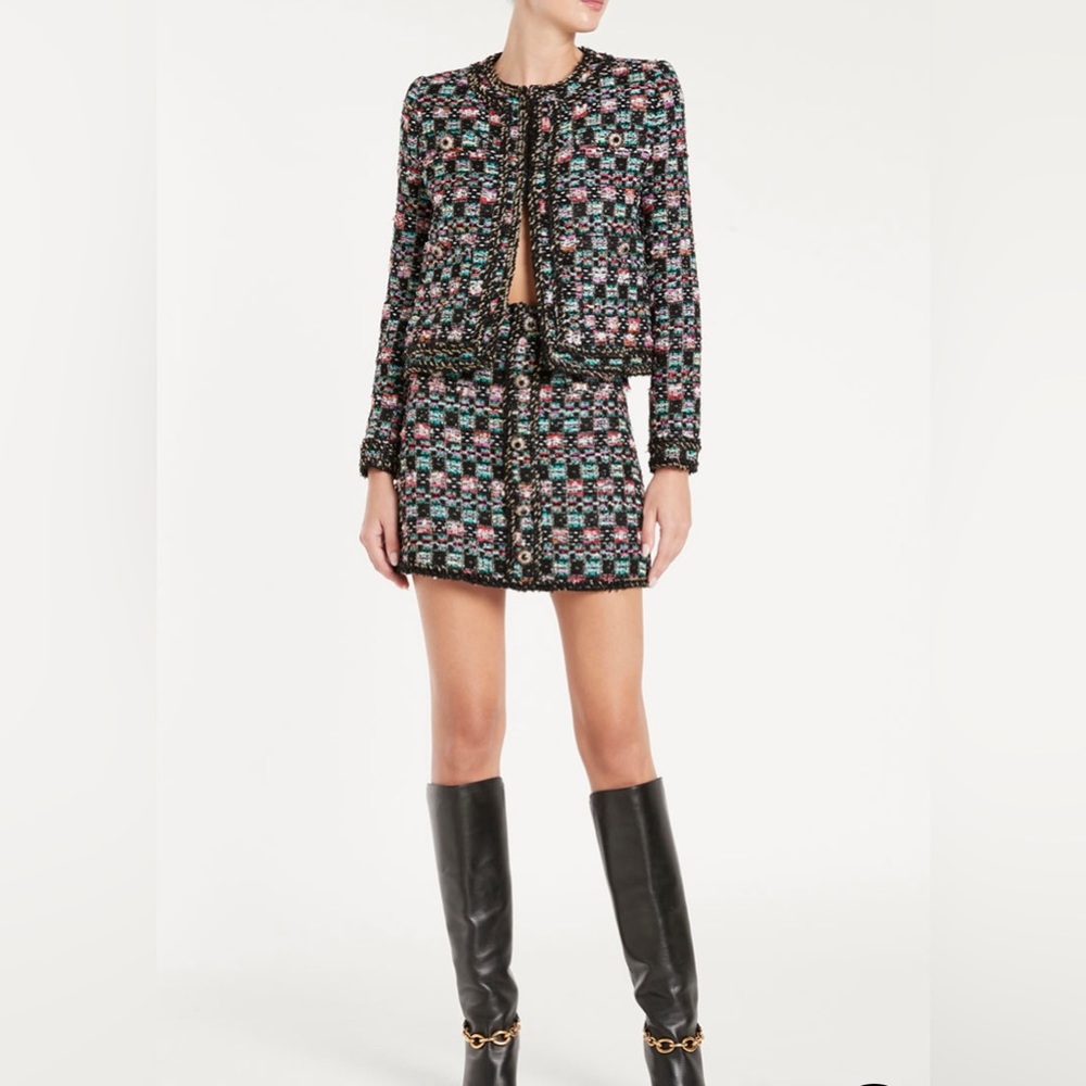 Rebecca Vallance Deneuve tweed jacket US 4 Perfect condition Worn once